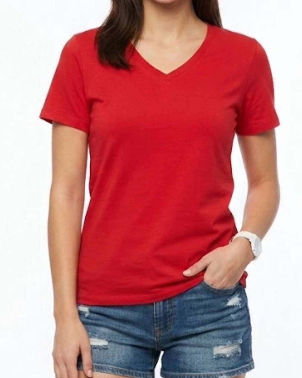NEW JESS LEA short sleeve basic tee in red